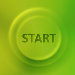 Start green vector button, positive concept vector illustration