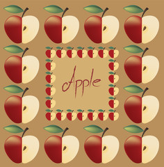 Plakaty  wzór jabłek