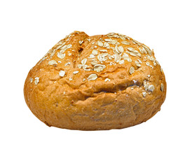 Oatmeal loaf isolated on white