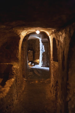 Ancient christian cemetery (catacombs) of Saint Paul. Rabat, Malta.