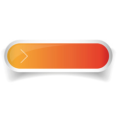 Orange glossy web bar button vector
