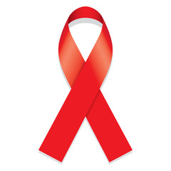 Icon symbol fight against AIDS and conscientization, red ribbon