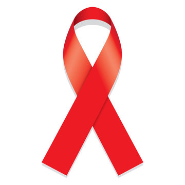 Icon symbol fight against AIDS and conscientization, red ribbon