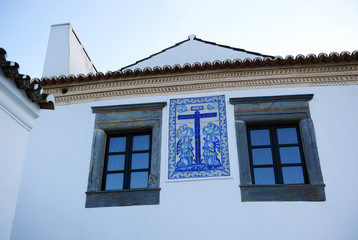 Monsaraz, azulejo portugués, Alentejo, Portugal, sur de Europa