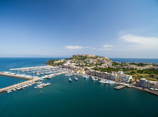 Naklejka na ściany i meble Aerial View of Procida Island, Italy
