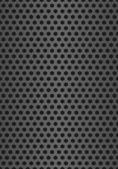 Metal grill seamless pattern background. Vector geometric pattern of hexagons. Realistic hexagonal grid background. Realistic seamless metal cell