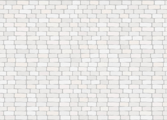 Elegant realistic trendy white brick wall background texture