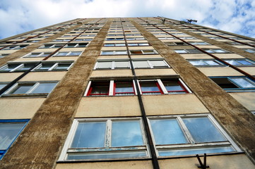 Twenty floor high tenement house building in Miskolc, Hungary