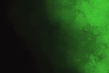 Colourful abstract powder explosion on a black background