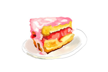 piece of cherry cake