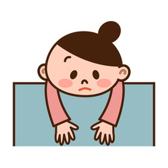 落ち込む若い女性