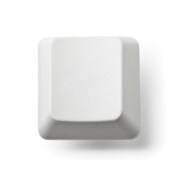Blank computer key on white