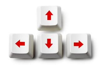 Cursor arrow keys on white