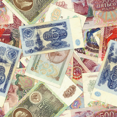 Money background - Soviet rubles