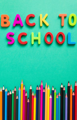 back to school word made with letters