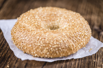 Bagels (with Sesame; selective focus)