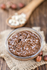 Chocolate Cream on wooden background