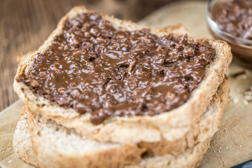 Sandwich with chocolate Cream