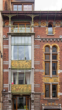 Nice art nouveau houses in Brussels, Belgium