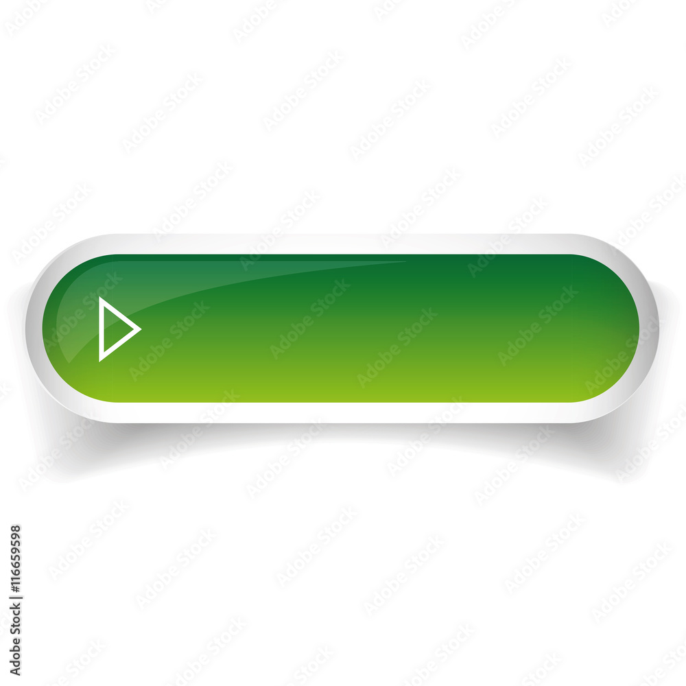 Wall mural green glossy web bar button vector