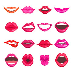Woman lips isolated vector
