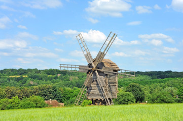Plakat Antique wooden windmill