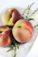 Peaches and mint