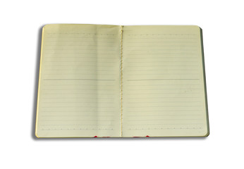 Cover old book on isolated on white background.