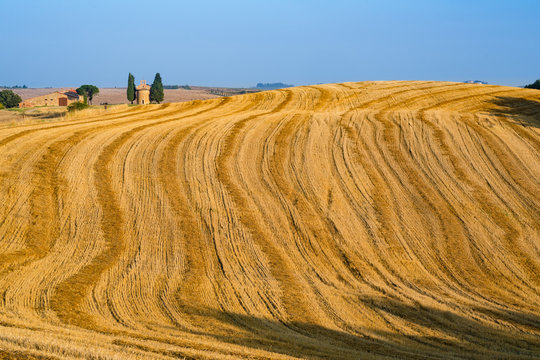 Capella Di Vitaleta On Tuscany, Italy