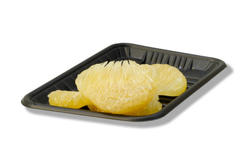 Pomelo isolated on white background,including clipping paths