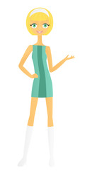 Retro mod-styled woman