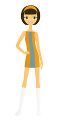 Retro mod-styled woman