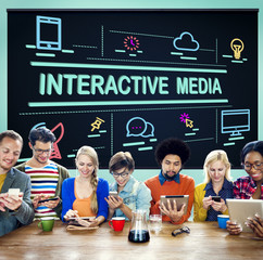 Interactive Media Connection Digital Internet Concept