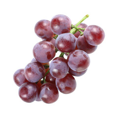 bunch of red grape isolated on white