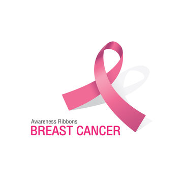 The Pink Awareness Ribbons of Breast cancer Vector illustration.