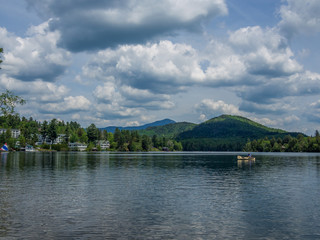 Fototapeta premium Mirror Lake of Lake Placid village