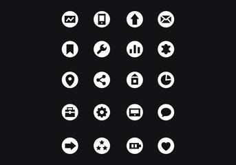 Icons design tample . Mixed media