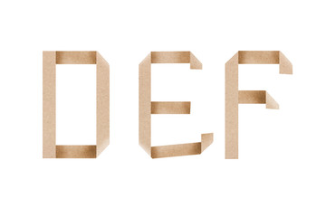 Origami alphabet letters def