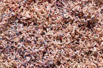 Wood chips from the pencil sharpener.