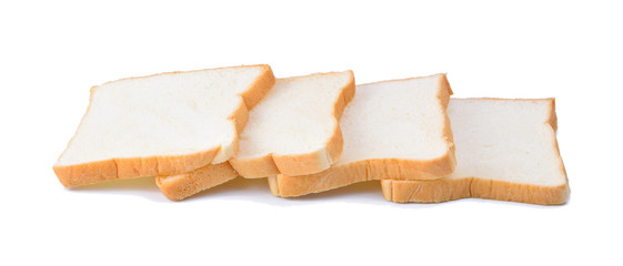 sliced bread isolated on white background