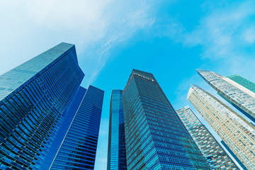 Fototapeta na wymiar Central business district in Singapore.