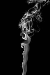 Movement of smoke,Abstract white smoke on black background