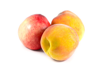Peach with isolated on white background