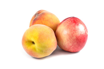 Fototapeta na wymiar Peach with isolated on white background