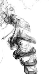 Movement of smoke,Abstract white smoke on white background