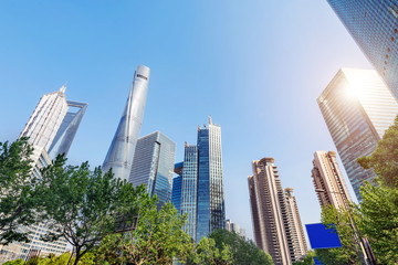 Obraz premium Skyscrapers in Shanghai, China