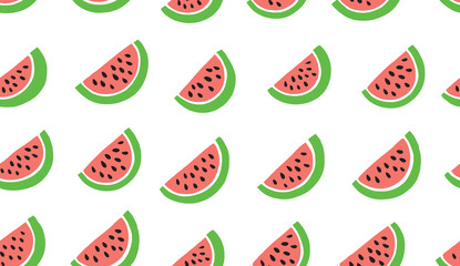 Seamless vector pattern with watermelons