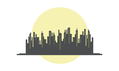 City landscape of vector illustration