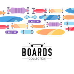 Vector illustration on the theme of skateboard and skateboarding