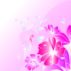 Obraz na płótnie Canvas Floral illustration background